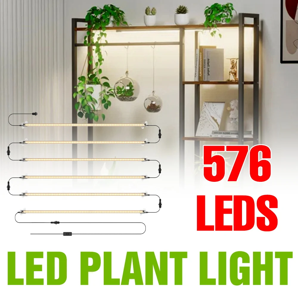 12 Hoofd Led Grow Light Strip Volledige Spectrum Teelt Lamp 30/50 Cm Voor Indoor Bloem Potplant Growbox vulling Verlichting Eu Plug