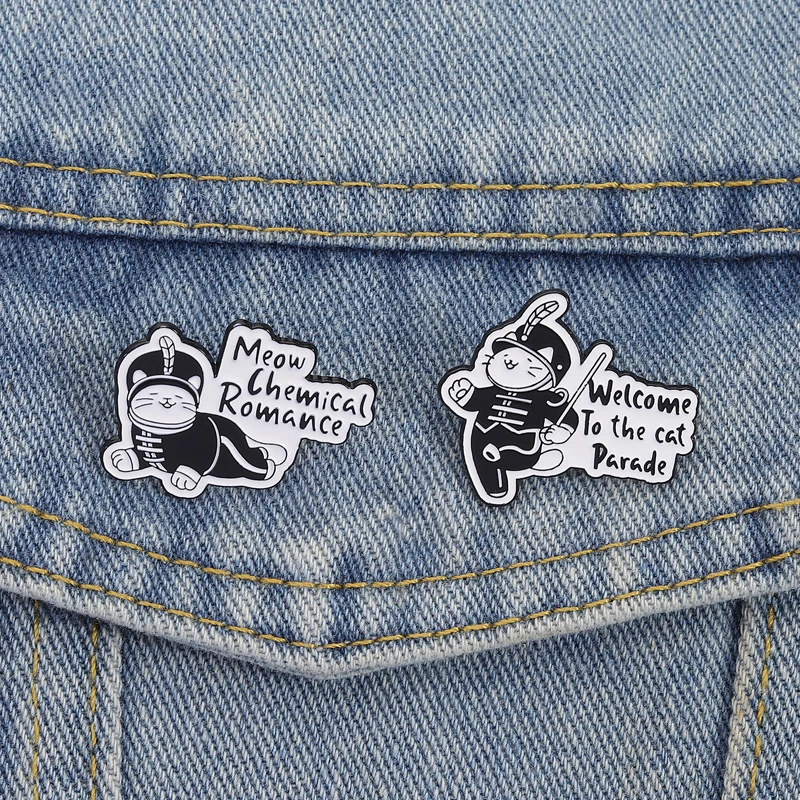 Süße Katzen Parade Emaille Pins Lustige Kätzchen Meow Broschen Revers Abzeichen Cartoon Tier Schmuck Geschenk für Freunde