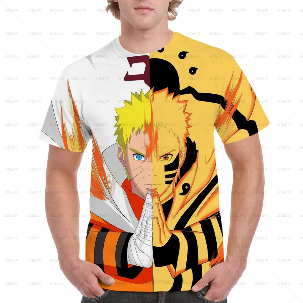2025 جديد الصيف الرجال جديد ثلاثية الأبعاد طباعة تي شيرت انمي ياباني ناروتو الجولة الرقبة الفتيان تي شيرت المرأة صبي فتاة الترفيه الرياضة تأثيري