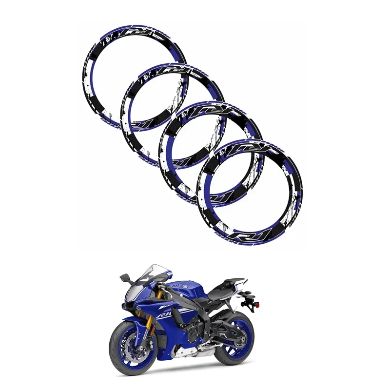 

Запчасти для мотоциклов YAMAHA R1, контурная наклейка для украшения колес-2