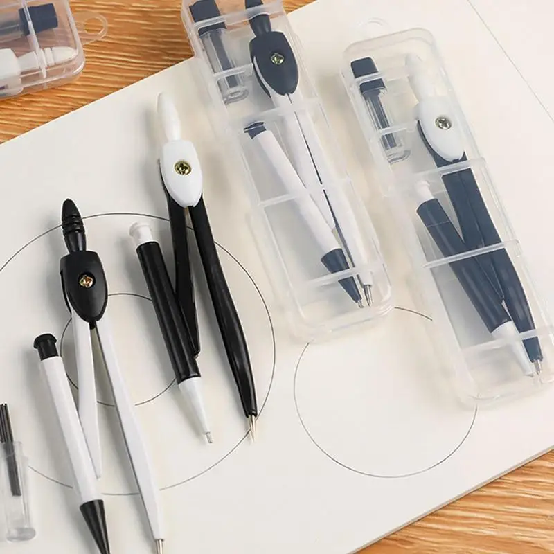 Drafting Compass Mechanical Pencil Drawing Compass For Geometry/Art/Woodworking Smooth Writing Drafting Compass With Extra Lead