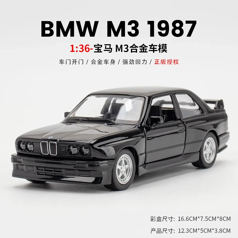 Voiture vintage BMW M3 1:36 en métal moulé sous pression pour garçon, véhicule d'art l'inventaire pour la décoration de la maison, du cimetière, du passe-temps, A622, 1987