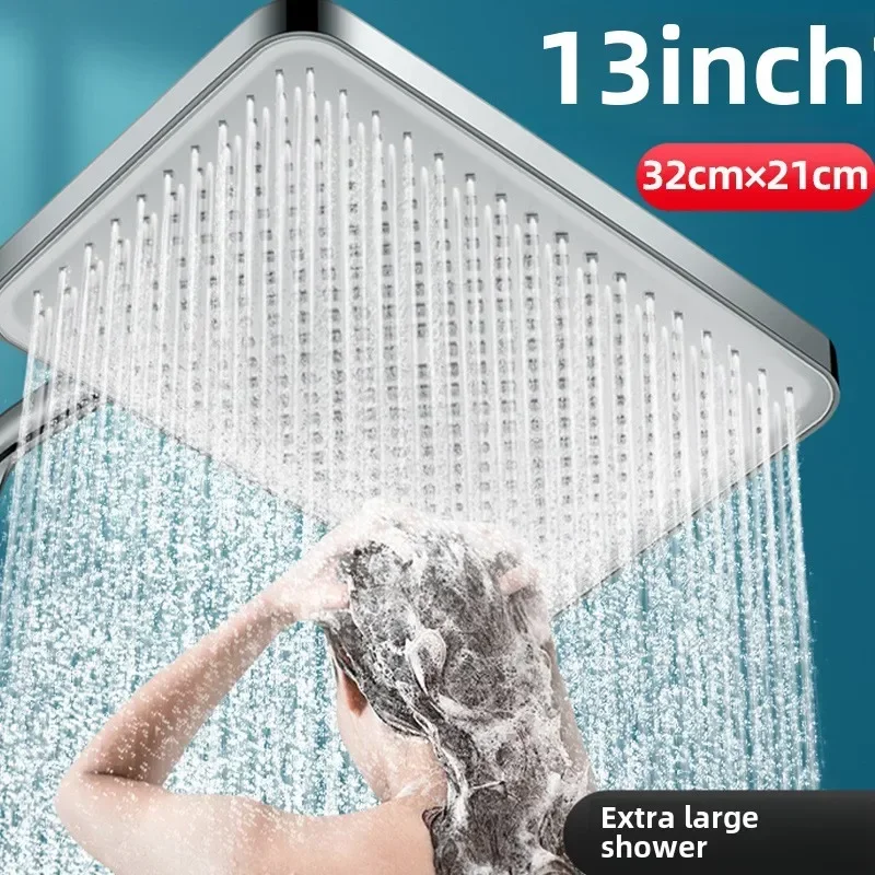Large panel 13 inch shower head, pressurized shower head, top spray, pressurized bathroom, showerhead, household shower head