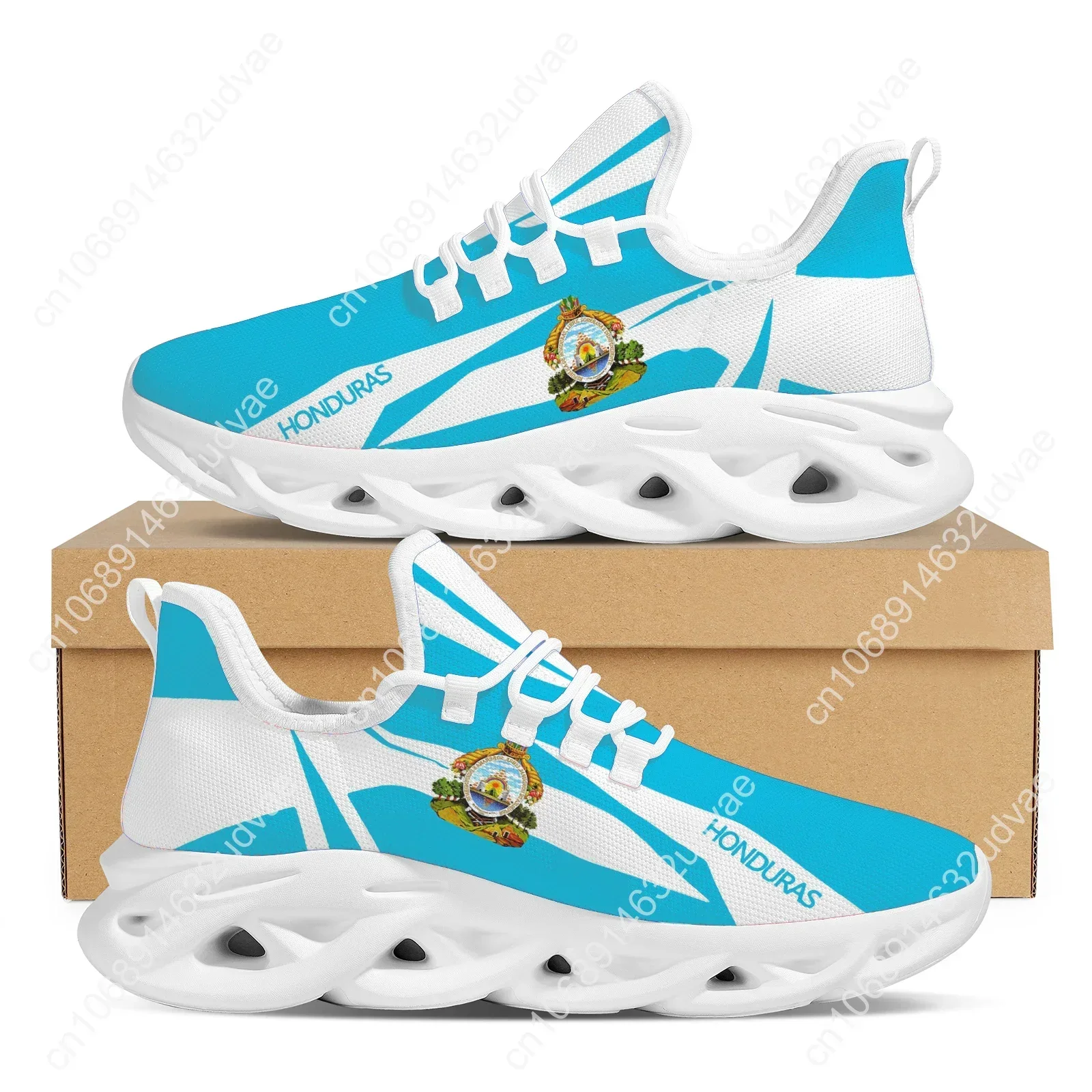 Hot Sale Men's Vulcanized Shoes Honduras Flag Print Flat Shoes Casual Men Lace Up Breathable Cozy Sneakers Chaussure Femme 2