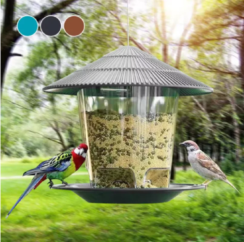 Bird Feeder Automatic Foot Feeding Tool Outdoor Bird Feeder Hanging Nut Feeding Multiple Hole Dispenser Holder Food Container
