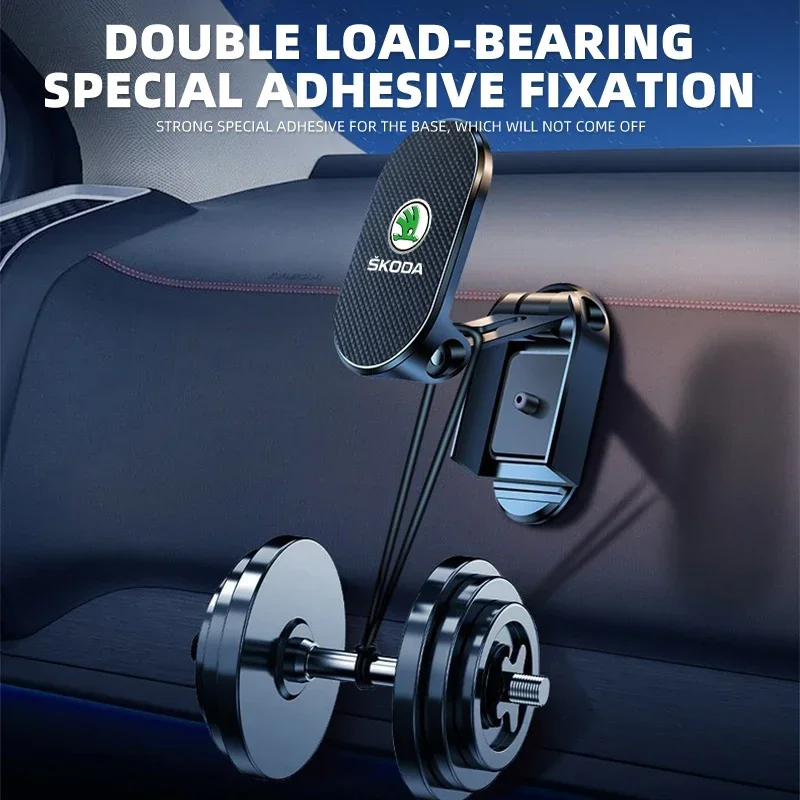 Magnetic Car Phone Holder Magnet Mount Mobile Cell Phone Stand GPS Support  For Skoda Octavia A5 A7 Fabia Rapid Superb Yeti - view 6