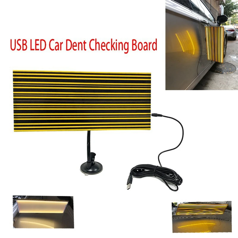 5V 68Pcs LED Stripe Line Board Paintless Dent Repair Tools Double Stripe Reflector Board USB Line Board 5M Wire Length