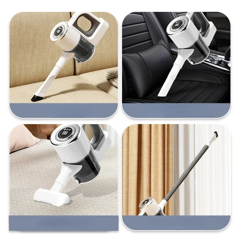 مكنسة كهربائية محمولة لاسلكية 30 دقيقة وقت التشغيل مكنسة كهربائية وممسحة مكنسة كهربائية 15kPa شفط قوي مكنسة كهربائية خفيفة الوزن