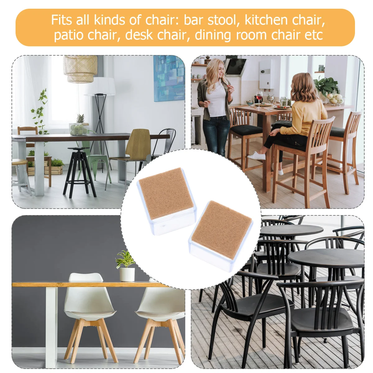 

20pcs Table Feet Covers Chair Leg Protectors For Hardwood Tile Floors Furniture Chair Feet Mats Home Office