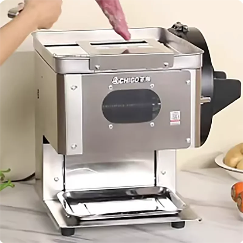 

Настольная автоматическая машина для резки мяса, быстрая машина для нарезки мяса, электрическая коммерческая машина для резки овощей из нержавеющей стали