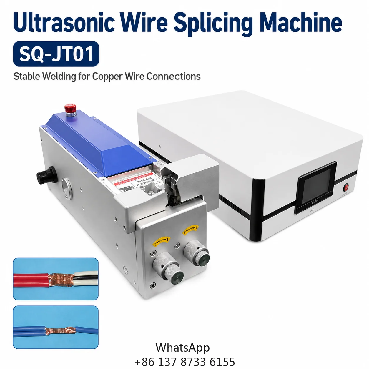 SQ-JT01 3000W Ultrasonic Wire Harness Welding Machine 20kHz Metal Splicer Smart Microcomputer Control For 0.5-10 Sq Mm Cable
