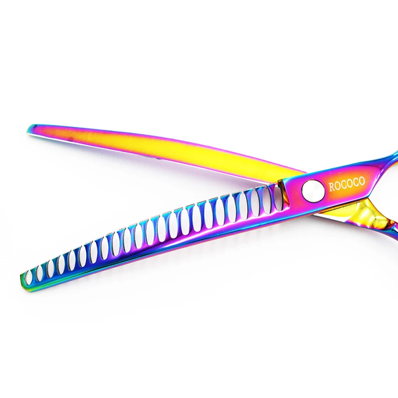 Imagem -06 - Cães Profissionais Downward Curvo Thinning Scissors Cão Gato Tubarão Tesouras Pet Grooming Aço Clipper Ferramentas de Corte de Cabelo