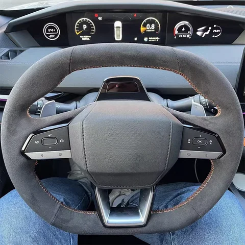 Замшевый кожаный чехол на руль автомобиля на заказ для CHANGAN CS55 plus Unik Univ CS75 plus Source Q05 Автомобильные аксессуары
