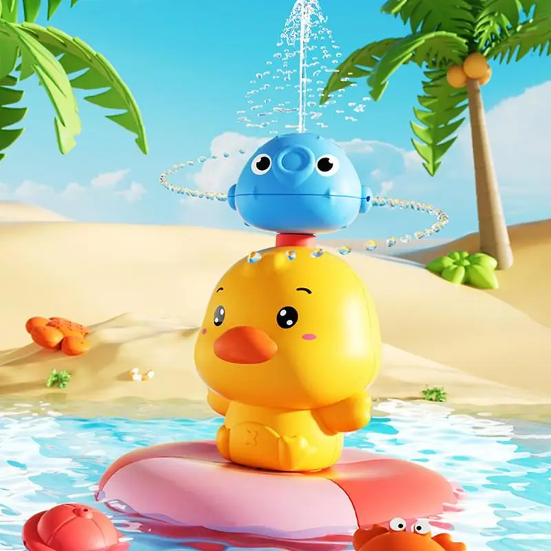 Badewannenspielzeug, Badewanne, Schwimmbadspielzeug, elektrische Ente, interaktiv, lustiges Strandspiel für Spaß, Jungen, Innenbereich, Mädchen, Dusche, Strand, Zuhause