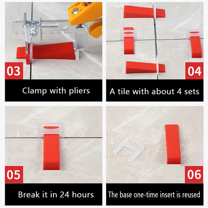 Tile Leveling System Laying Level Wedges Alignment Spacers Leveler Locator Spacers Flooring Wall Level 1/1.5/2/2.5/3mm