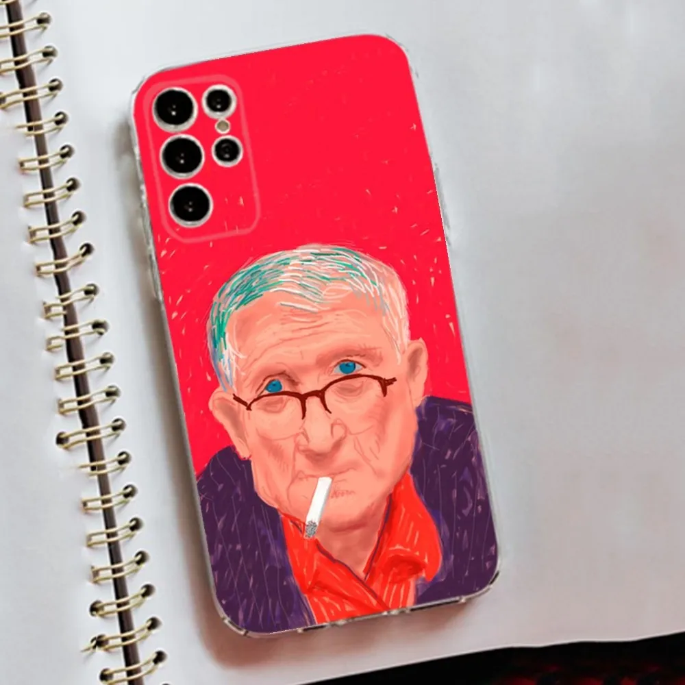 David Hockney art painting Phone Case Silicone Case For Samsung S30,S23,S21,S22,S20 Ultra,S20 FE lite,S10,S9,S8 PIus Cover Clear image 2