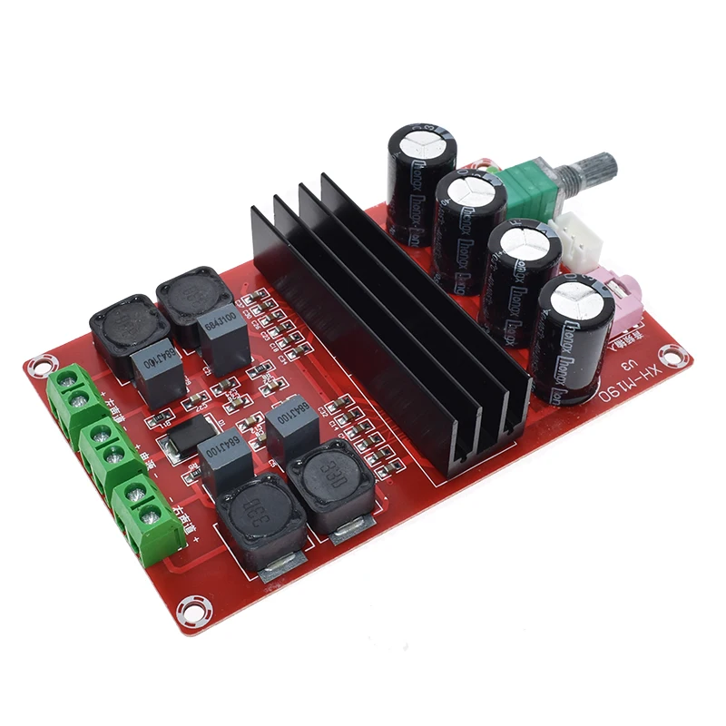 XH-M190 TPA3116 D2 2x100W Dual Channel Digital Audio Amplifier Board for Arduino TPA3116D2 Two Channel Module 100W+100W 12-24V
