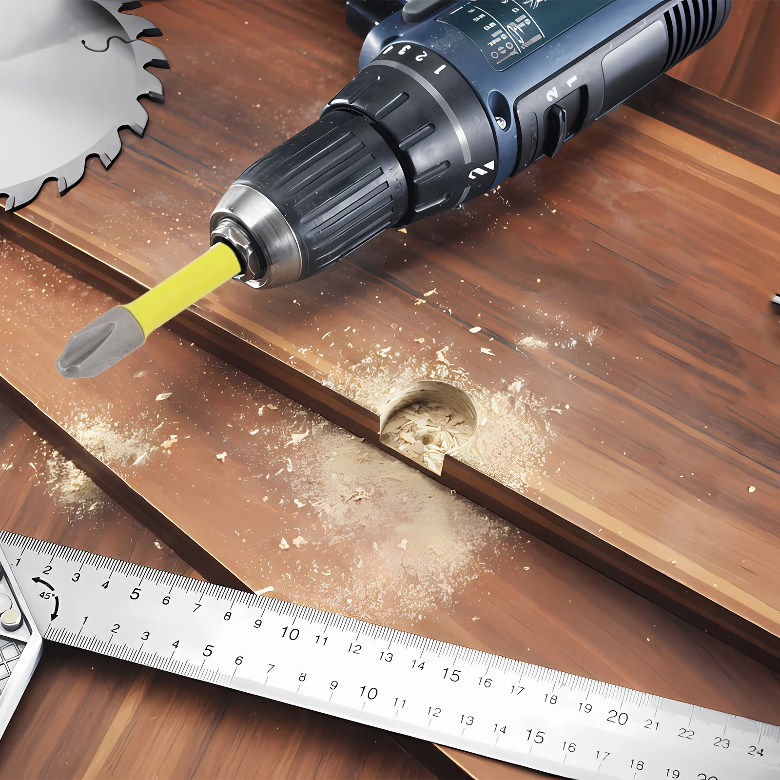 Prolong Lifespan Electrician Screwdriver Bit 11-Slot Screwdriver Bit Strong Magnetic Bit Head Anti-slip Hexagonal Handle