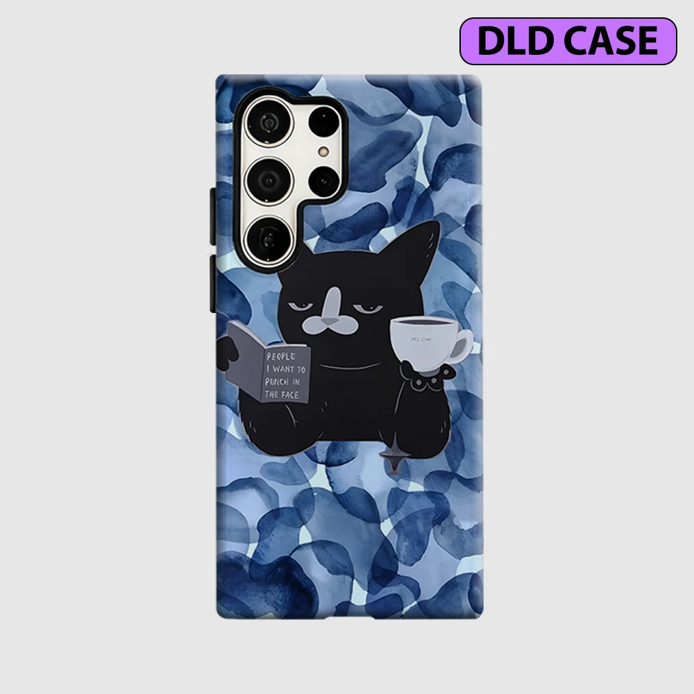 Sassy Cat Phone Case for Samsung Galaxy S26 S25 Ultra S24 S23 Ultra Plus Shockproof Double Layer Tough Back Cover