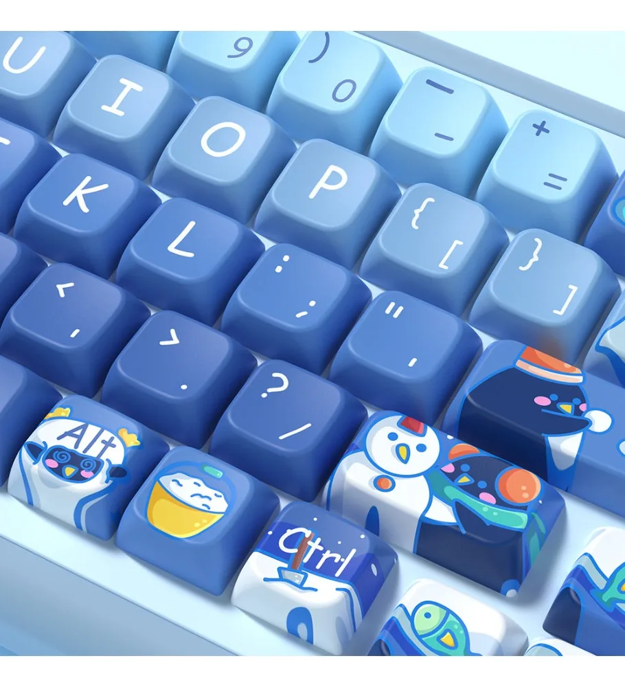 Penguin and winter keycap high value cute MDA high cartoon creative girl mechanical keyboard cap