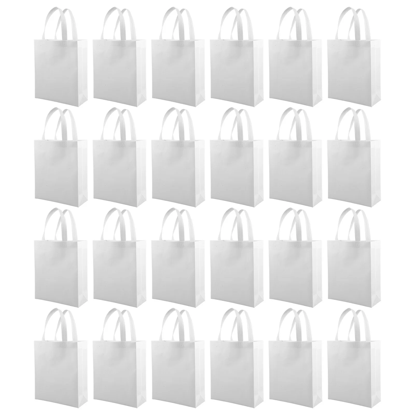 

30pcs Non-Woven Shopping Bags Lightweight Foldable Tote For Grocery Travel Storage Home Use Reusable Carry Totes