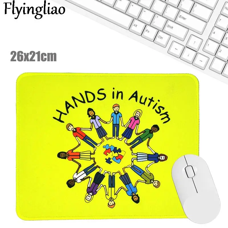 

Autism Awareness Yellow Cute desk pad mouse pad laptop mouse pad keyboard desktop protector school office supplies