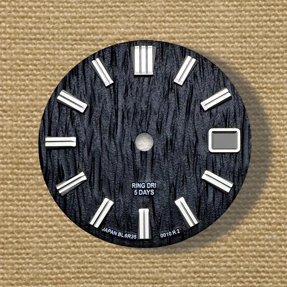 Logo GS 28.5Mm dengan Dial Grand S Cocok Cocok NH35/NH36/4R/7S Gerakan Jepang Gelombang Lumen Hijau Aksesori Jam Tangan Berkualitas Tinggi ﻿