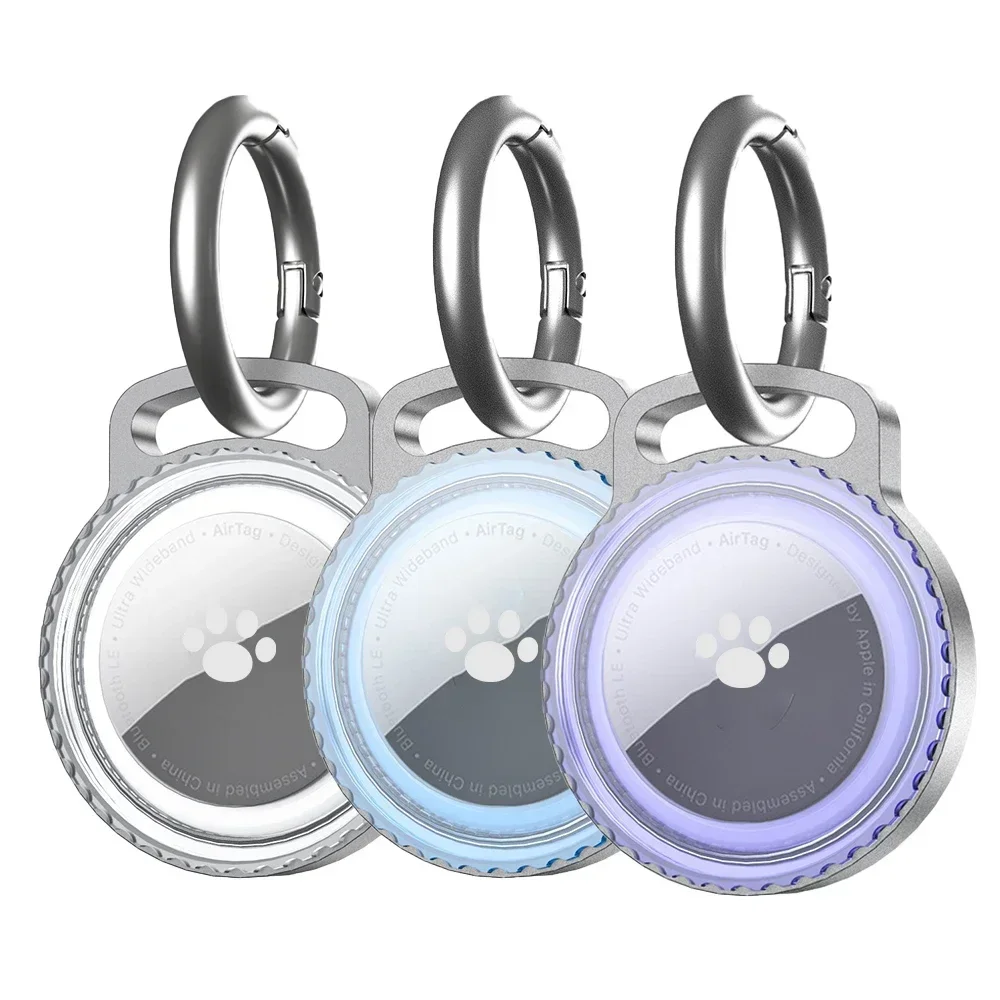حافظة معدنية من الألومنيوم والتيتانيوم CJ لغطاء حماية صلب Airtag مع حامل سلسلة مفاتيح مقاوم للماء وخفيف الوزن ومتين، #1