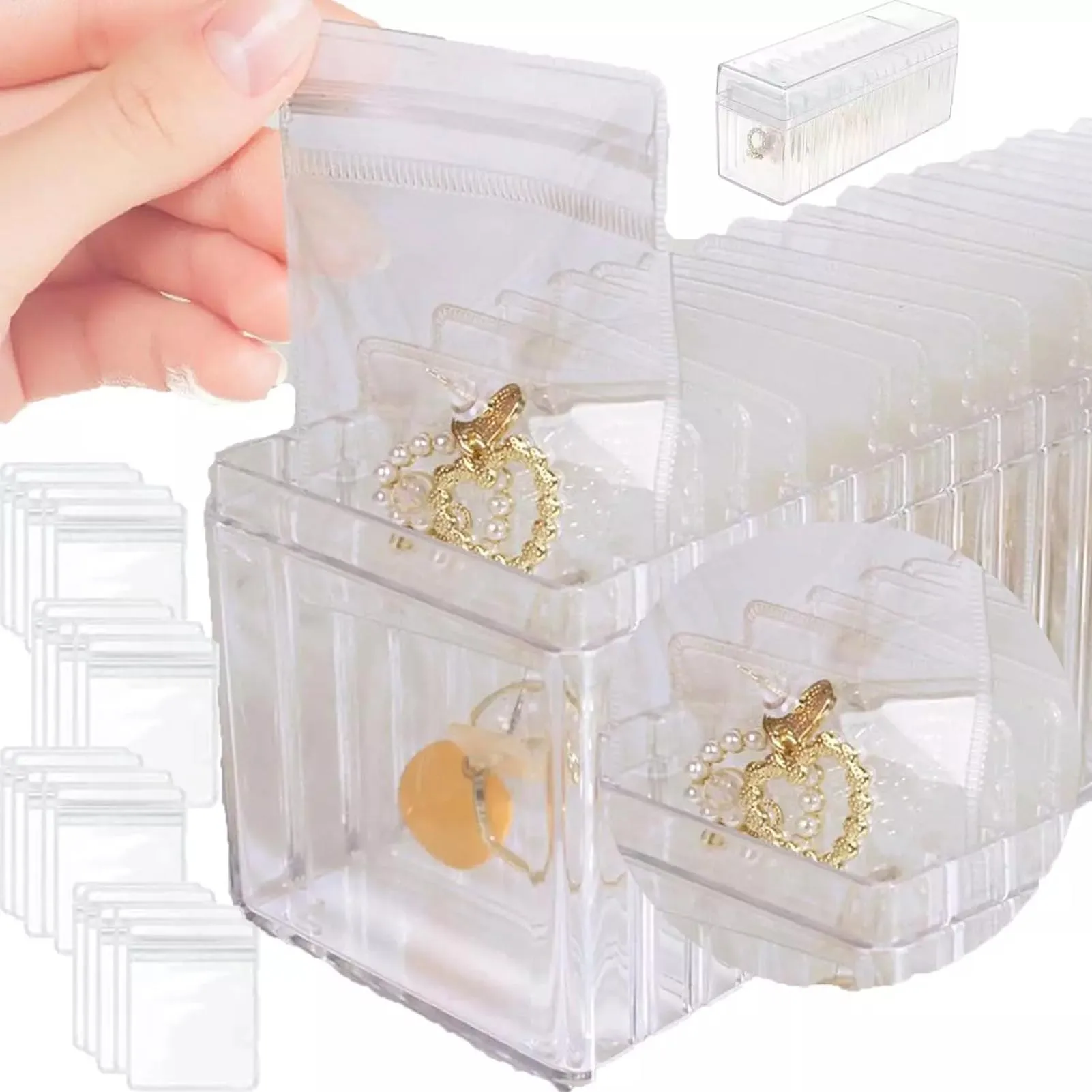 Acrylic Jewelry Box Organizer Waterproof Necklace Storage Bags Gift For Girlfriends Colleagues