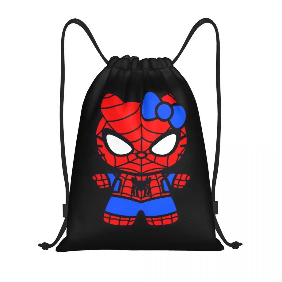 Sanrio Kawaii Hellokitty Cartoon Drawstring Backpack Sports Gym Bag Spiderman String Sackpack for Yoga