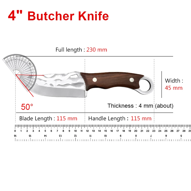 5cr15 Stainless Steel Handmade Forged Boning Knife Knife Meat Cleaver Fruit Butcher Knife Cooking Tools