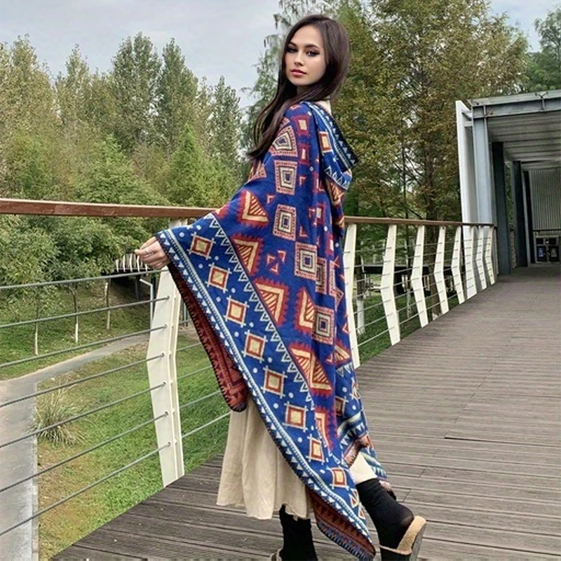 

Luxury Winter Pashmina Scarf Women Autumn Ethic Shawls Windproof Lady Elegant Poncho Warm Stoles Travel Outdoor Bufanda