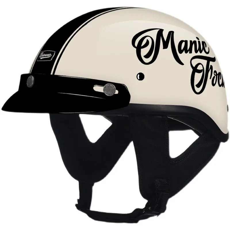 

‌ Сертифицированный DOT ретро унисекс мотоцикл Cruiser легкий полушлем - защитное снаряжение для велосипеда в винтажном стиле