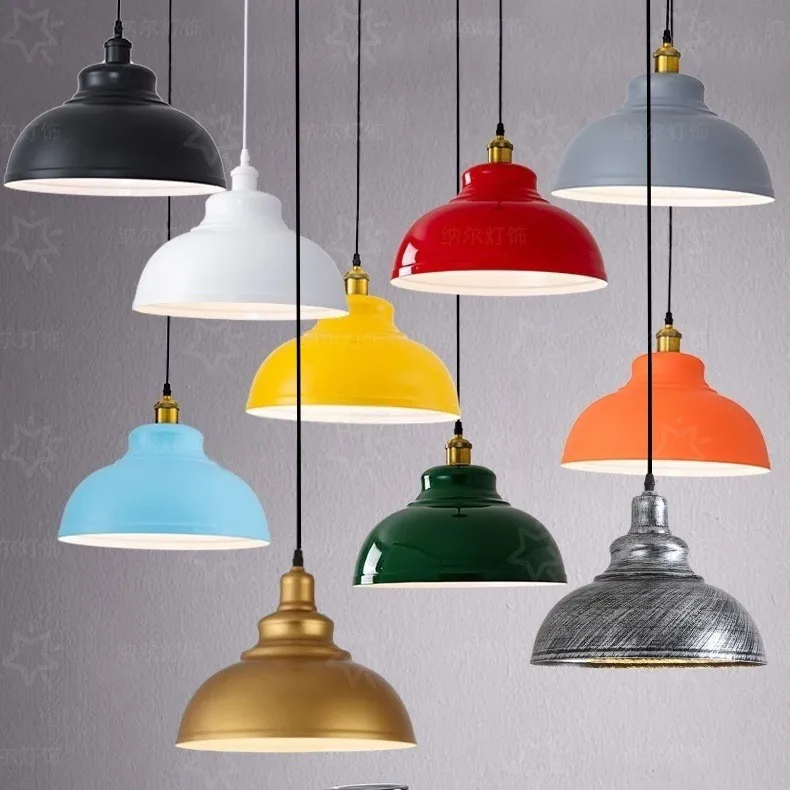 

Modern Retro Industrial Lamp Hanging Lighting Home Living Room Kitchen Island Decor Lampshade Luminaire Vintage Pendant Lights