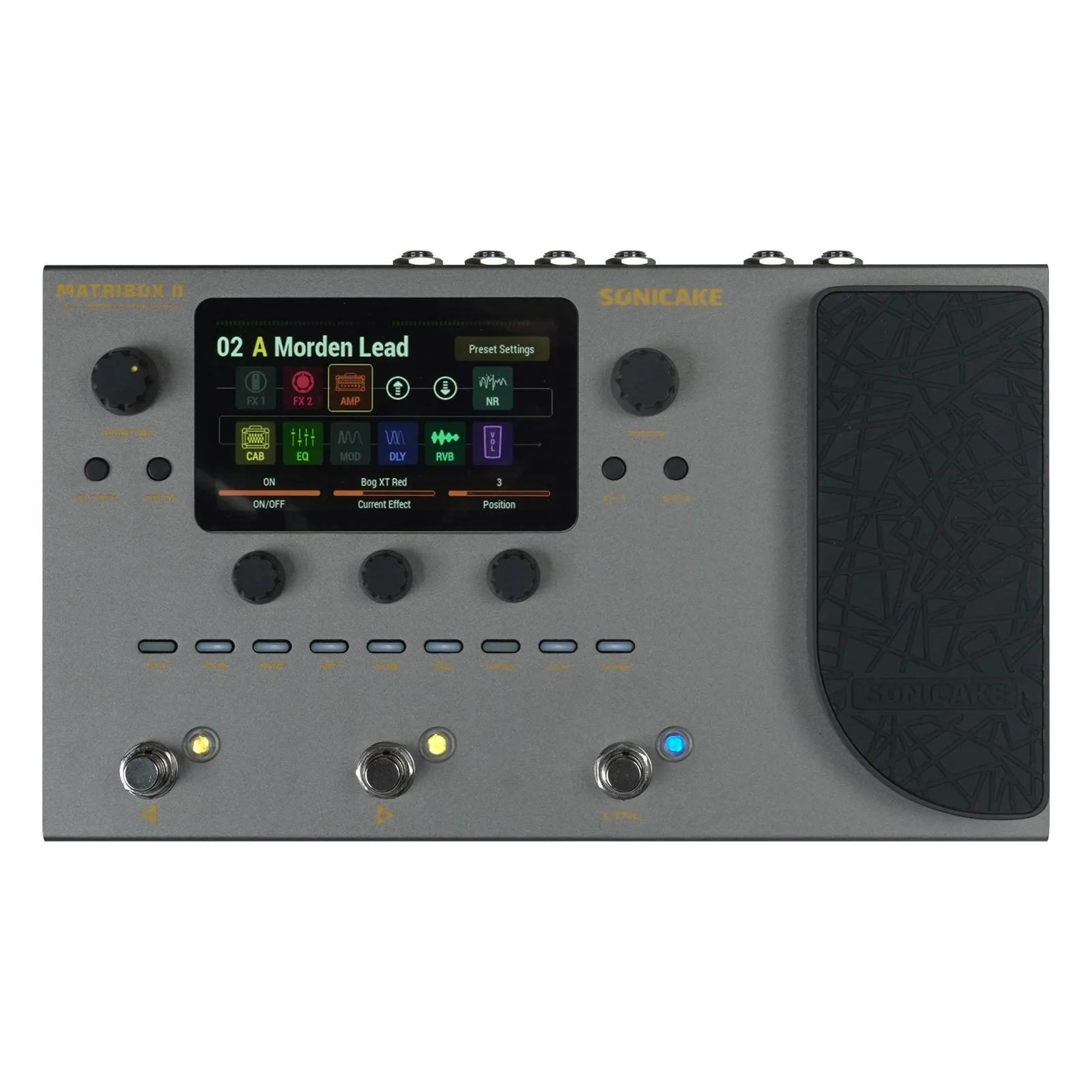 SONICAKE Matribox II Gitaar Basversterker Modellering Multi-effectprocessor met Expressiepedaal FX Loop MIDI Stereo USB EU US Power