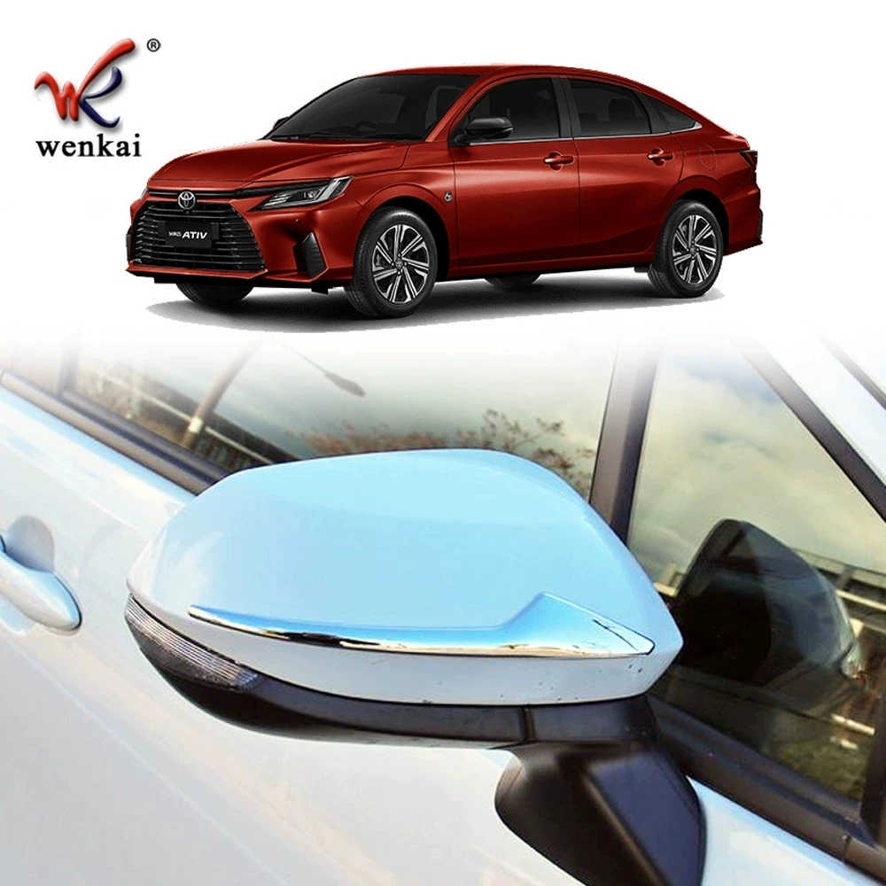 

Автомобильная крышка бокового зеркала заднего вида, накладка на 2023-2024, Toyota Yaris Ativ Vios, хромированные аксессуары