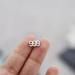 3pcs/Lot Angel Lucky Number 000111222 333 444 555 666 888777 999 Stainless Steel Pendant Woman Man Minimalist Charms Accessories
