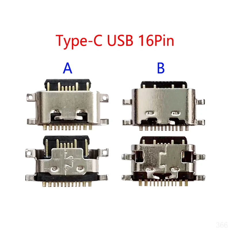 10PCS/Lot Type-C 16Pin USB Charging Dock Charge Port Socket Jack Plug Connector