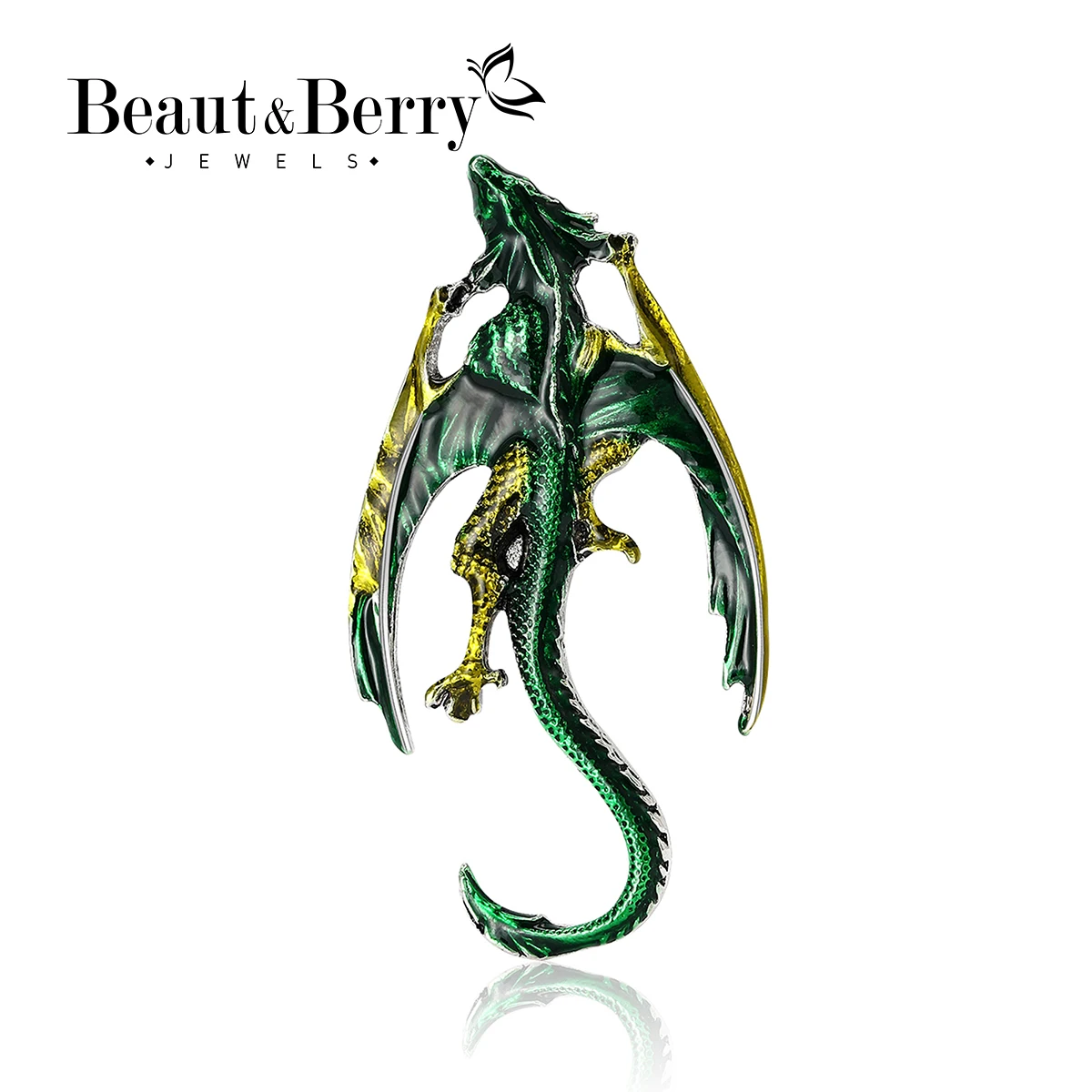 Fine Enamel Flying Dragon Brooches for Women Unisex Animal Pins Multi-color Available Casual Party Accessories Gifts