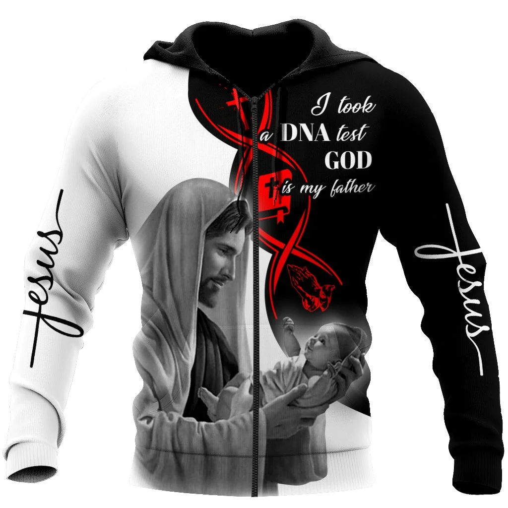 New Jesus Cross Knights Templar 3D Print Zipper Hoodies Men Streetwear Hooded Sweatshirts Oversized Tracksuit Coat Man Clothing