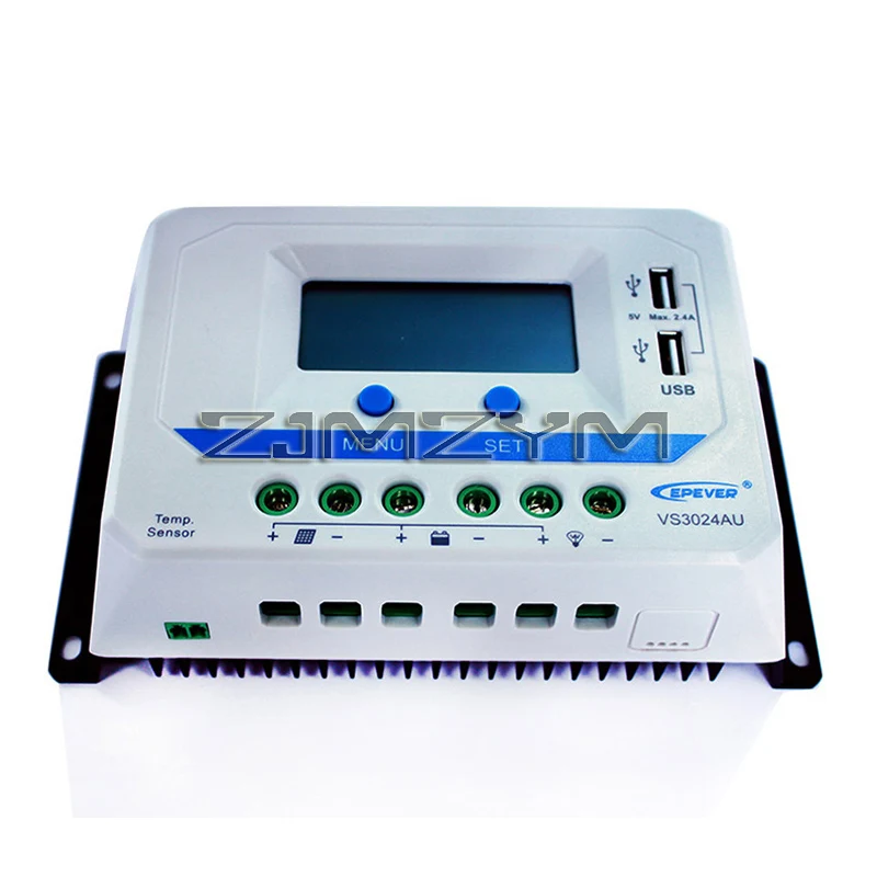 10A 20A 30A  Solar Charge Controller 12V 24V Auto 45A 60A Regulator For Solar System LCD Diaplay Two USB Ports