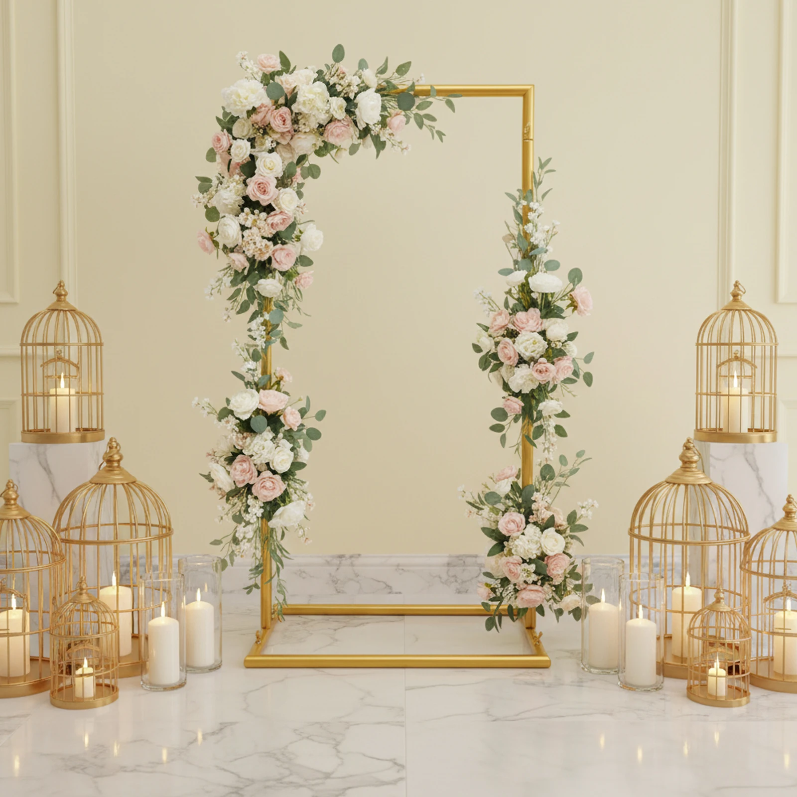 Photo Booth Frame - 1x0.5m Wedding Arch, Wedding Stand, Gold