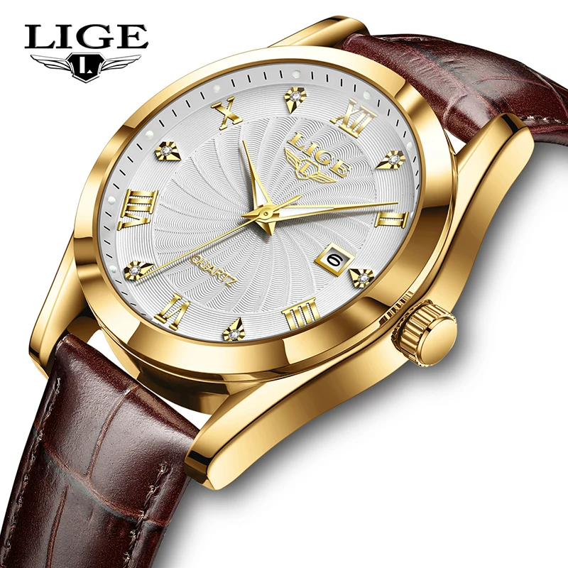 LIGE fashion men\'s watch top brand luxury sports simple calendar men\'s formal watch watch men\'s quartz clock Relogio Masculino