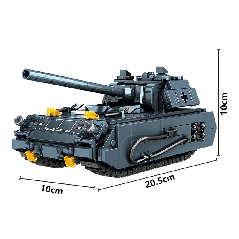 WW2 Militaire Leger Soldaten Wereldoorlog 2 Tank Gepantserd Voertuig Model Monteren Bouwstenen Bakstenen kinderen DIY Speelgoed Gift