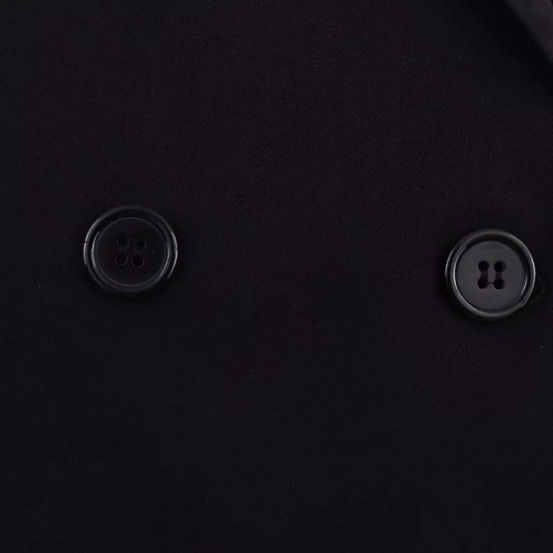 JNLEAOG Herfst Nieuwe vrouwen Faionable Splicing Dubbele Rij Knop Pak Jaet Veelzijdig Ontwerp Busin Casual Lange Sve