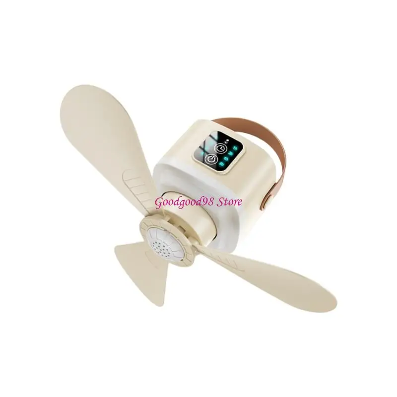 Outdoor Camping Fan Remote Control Ceiling Fan 4 Speed Hanging Fan Night Light Strong Wind Ceiling Fan For Camping 