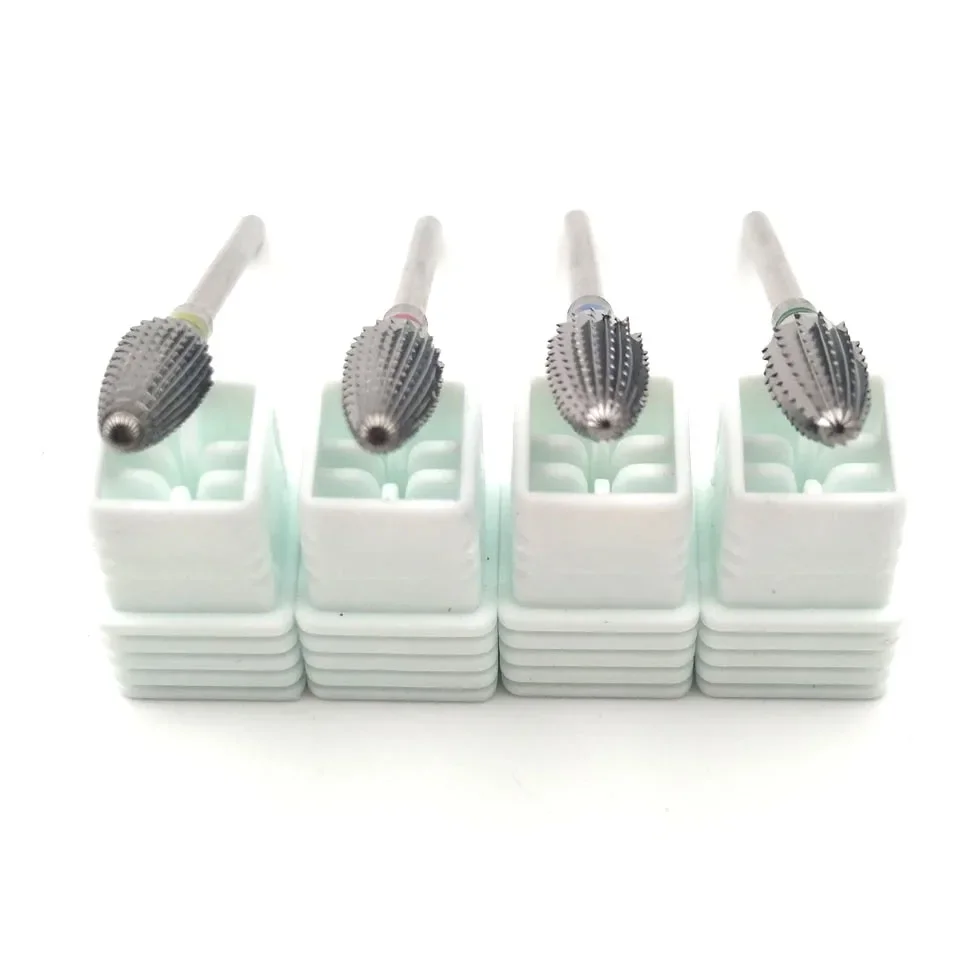 HYTOOS Nail Drill Bit 3/32" Tungsten Carbide Nail Bits Rotary Burr Millling Cutter for Manicure Electric Nails Accessories Tool