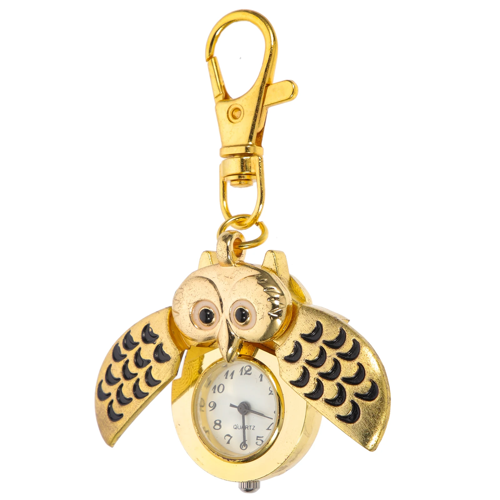 Cartoon Pocket Watch Owl Design Durable Material Small Size Decorative Ornament Chain Women Practical Easy Time Reading