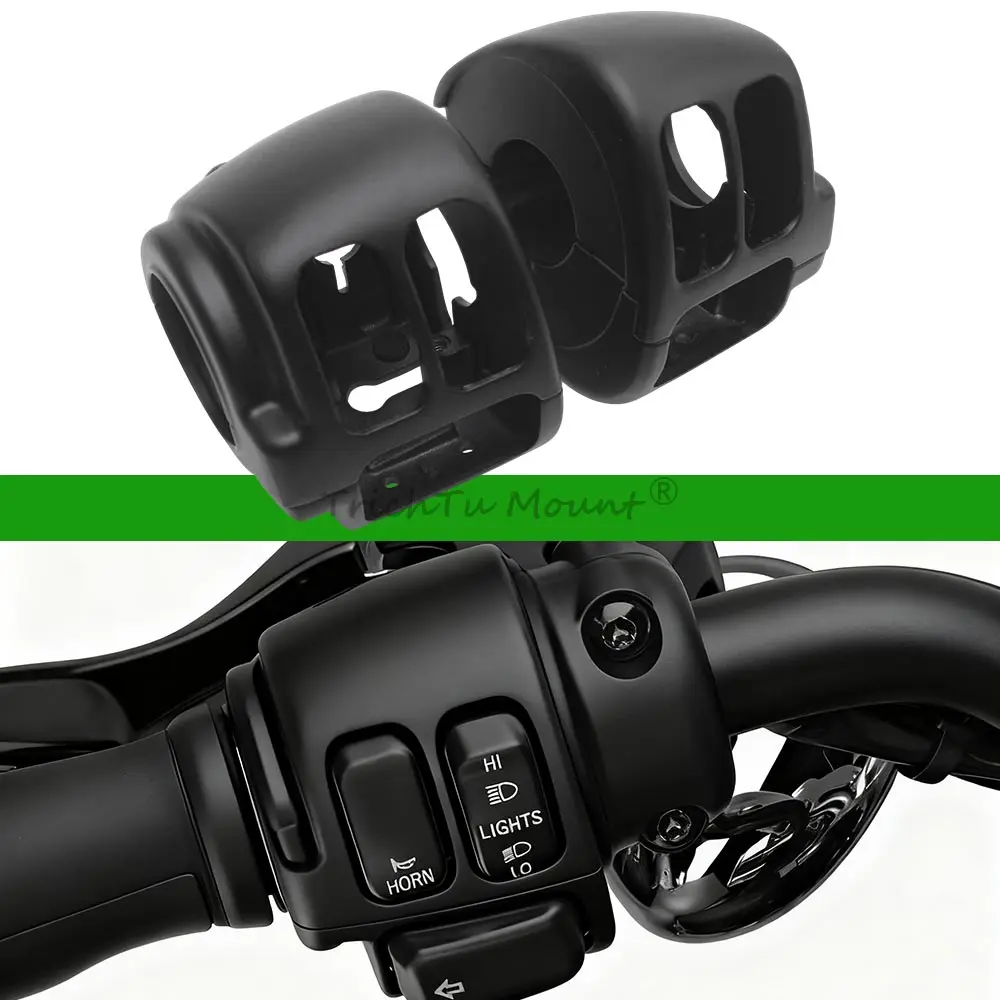 Motorcycle Replacement Parts Black Switch Housing Cover Kit Easy Installation Fit For Harley Dyna Softail Sportster 2011-2024