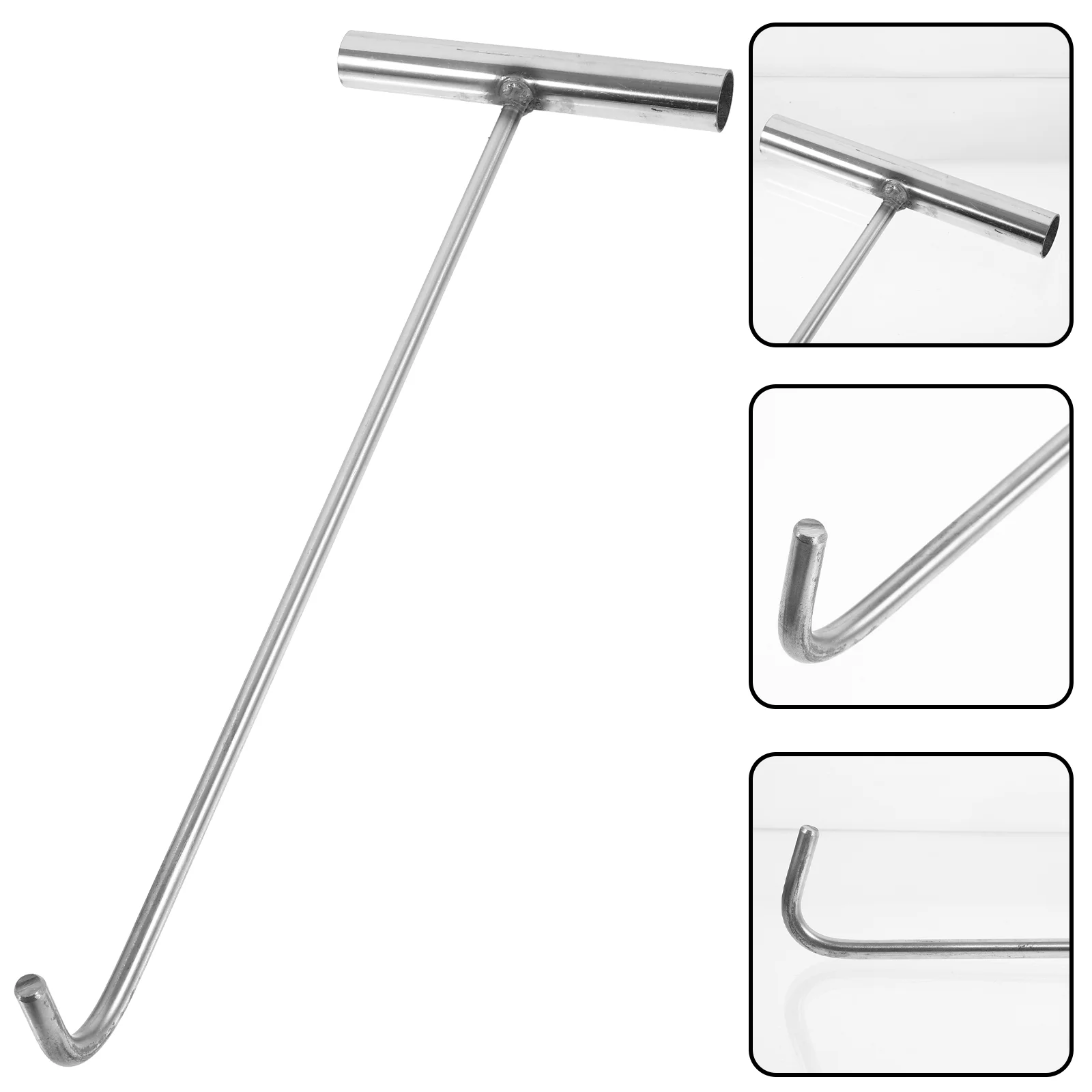 

T-hook Shape Stainless Steel Lifter For Lifting Pull Roll-up Door Manhole Cover Tool Tools